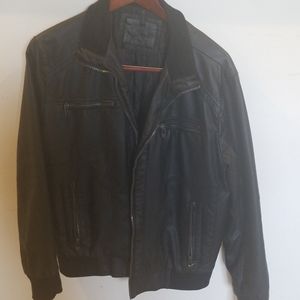Leather jacket.